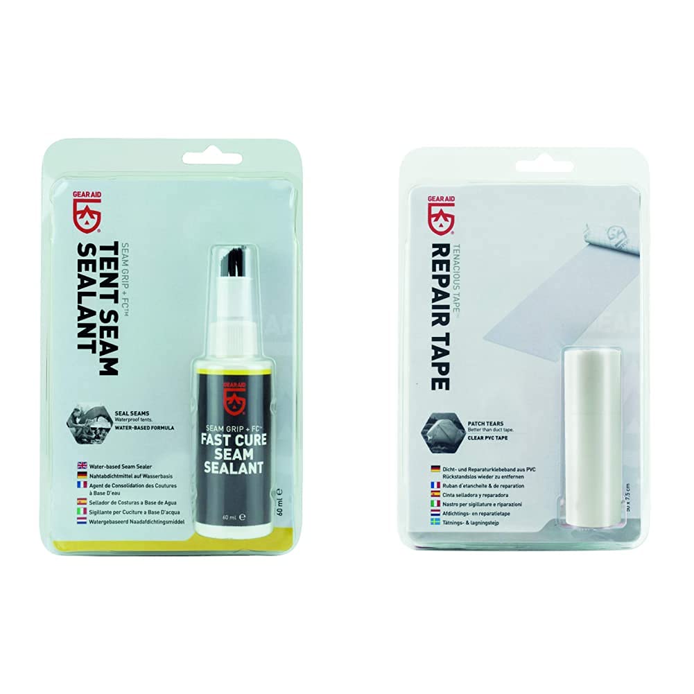 McNett Waterproof seam sealer, Seamsure Quick Dry, 60 ml, Pack of 1 & McNett - Tenacious Repair Tape