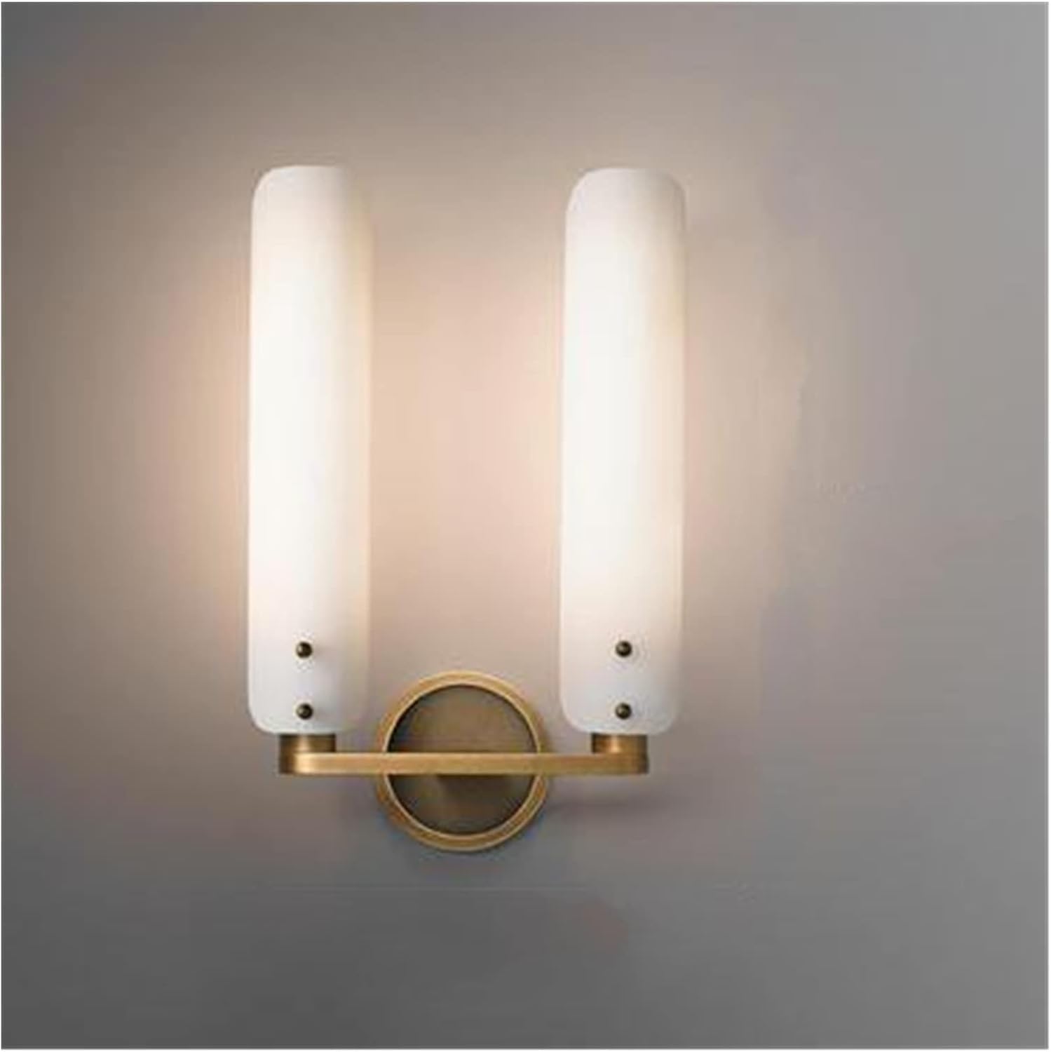CWCQGH Wall Lamp, Luxury LED Copper Bedroom Bedside Simple Sconces Corridor Aisle Balcony,L25cm X H42cm-Cold White