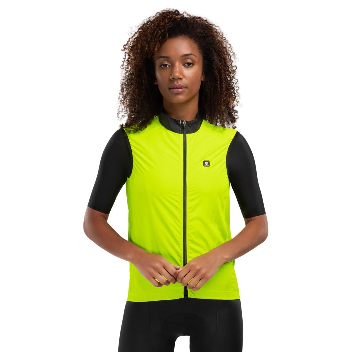SIROKO - Chaleco Cortavientos de Ciclismo para Mujer V1-W Langkawi - L - Amarillo neón