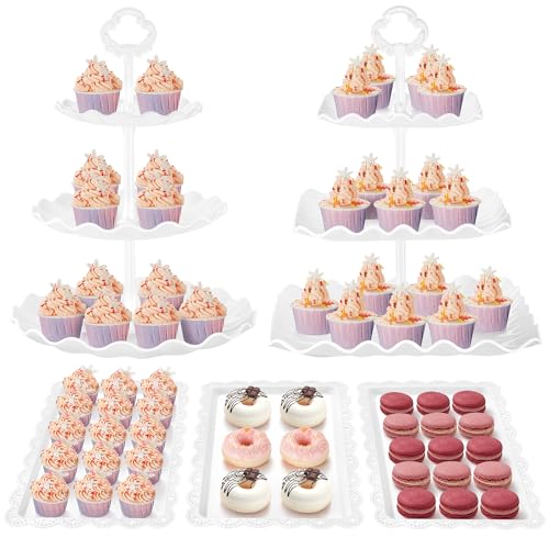 Kootek Dessert Cupcake Stand, 5pcs Dessert Table Display Set, 3 T...