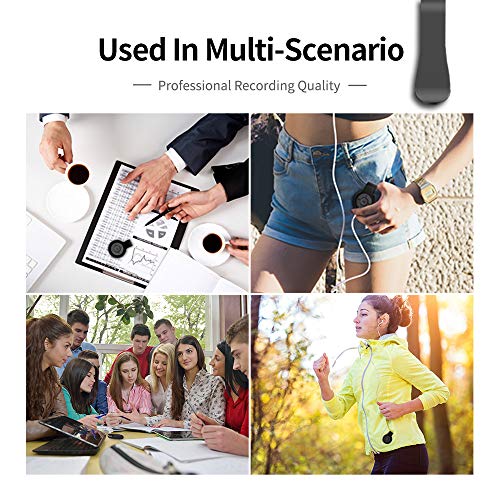 Mini Voice Recorder 8Gb Audio Recording 94 Hours Mp3 Player Usb Flash Drive Voice Activation Recording Time Setting Battery Life 38 Hours With Belt Clip #TOP6