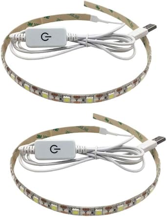 Mobestech Sewing Machine Led Light Strip USB Powered Touch Dimming Lighting Tool with Adhesive Tape Flexible Sticky Strip for Sewing Craft Workspace Wardrobe Cupboard 2 Pack