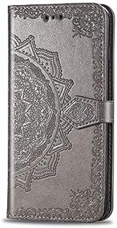 Iphone 11 Pro Max Wallet Case Rose Gold Mandala, Iphone 11 Pro Max Flip Case with Card Holder, Patterned Faux Leather Phone Cover with Magnet Kickstand & Wrist Strap for Iphone 11 Pro Max Case Women