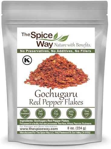 The Spice Way Gochugaru Korean Red Pepper Flakes 8 oz Perfect for Kimchi