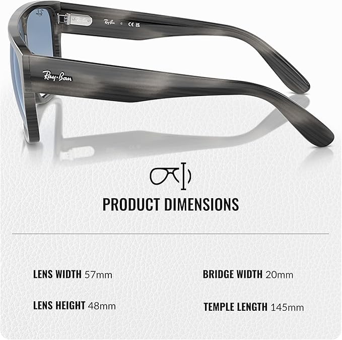 Image of Ray-Ban RB0360S DRIFTER Square Shaped Sunglasses for Men & Women with Official RAYBAN Eyewear Kit