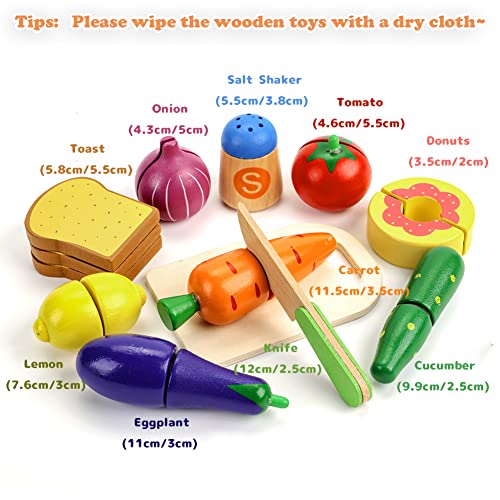 Sundaymot Küchenspielzeug Zubehör, Kinderküche Kochgeschirr Mit Edelstahl Töpfe Pfannenset, Schürze und Kochmütze, Gemüse Lebensmittel Spielzeug Rollenspiele Set für Mädchen Jungen – Bild 5