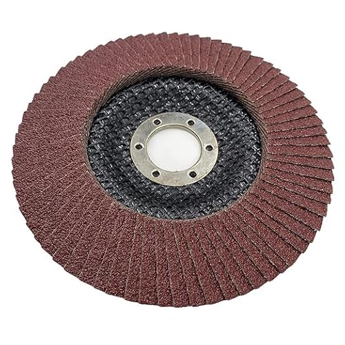 16 Stück Schruppscheiben/Standard Fächerscheiben/Schleifmopteller/Fächerschleifscheibe – Ø 125 mm x 22,23 mm – jeweils 2 x Korn 40/60/80/120 – braun, Hersteller HKB, Artikel-Nr. 670003
