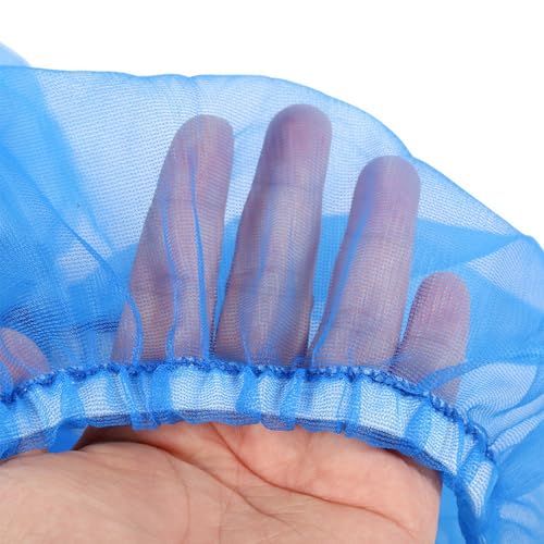 Image of Bird Cage Seed Catcher,Universal Ventilated Nylon Cage Cover,Large Size Bird Cage Mesh Protector for Round Square Cages (Blue)