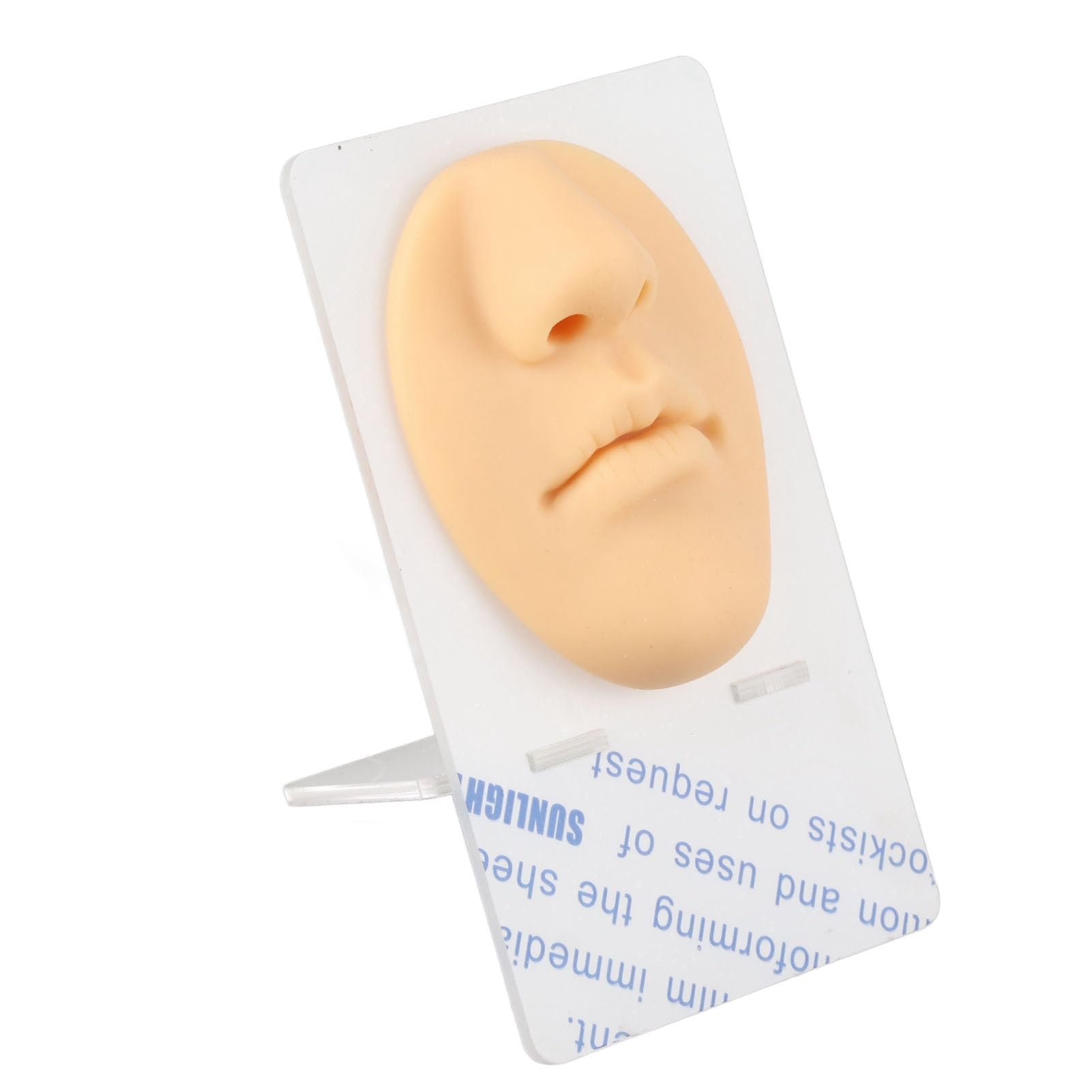 3D silikonowe usta nosa model do piercingu biżuterii wielokrotnego użytku model części ciała z 4 kolorami akrylowy stojak