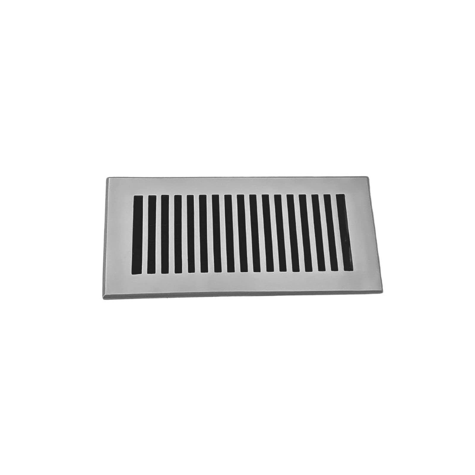 Bodenregister Aus Aluminiumguss – 10,2 X 25,4 Cm, Satiniert, Mit Dämpfer, Dekorativ Für Heizung/Lüftung