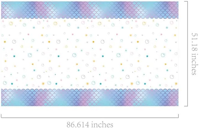 Miniatura 3 de 61 piezas de suministros de decoración de cumpleaños de sirena para tema oceánico, incluye 20 centros de mesa de fieltro, 40 envoltorios de cupcakes