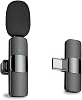MAYBESTA Professional Wireless Collar Collar Microphone for Android Computer - Wireless Directional Condenser Recording Microphone Interview Video Podcast Vlog YouTube with USB C Interface