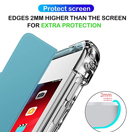 Image of DuraSafe Cases for iPad 9.7 5th 6th Gen Air 1st 2nd Generation [iPad 5 6 Air 1 2] A1893 A1822 A1566 A1474 MH2V2HN /A MRM52HN /A Slim Cover with AirCushion Corner for Extra Shock Protection - Sky Blue