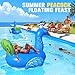 DeeprBetter Inflatable Peacock Pool Float, Gaint Funny Pool Floats Adults, Heavy Duty Pool Floaties Lounger, Large Animal Pool Floats Inflatable Ride-On Floaty for Swimming Pool Party Water Fun