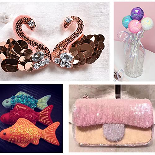 Wakauto 1 Caixa Lantejoulas De Escamas De Peixe Decorativas Acessórios De Joias Lantejoulas Planas R