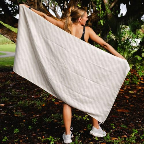 Image of Sprints Athletic Running Towel, Full-Sized, Car Seat Cover - Performance Microfiber (Velocity Blitz Cream)