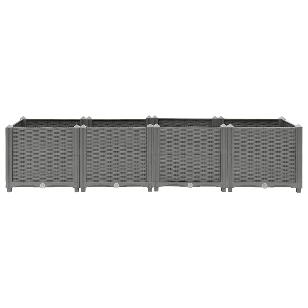 vidaXL Fioriera Rialzata 160x40x38 cm in Polipropilene