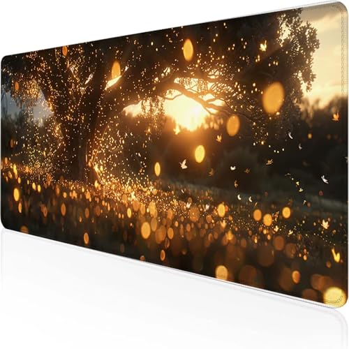Tapis de souris rose insecte XXL grand tapis de bureau aux finitions cousues durables