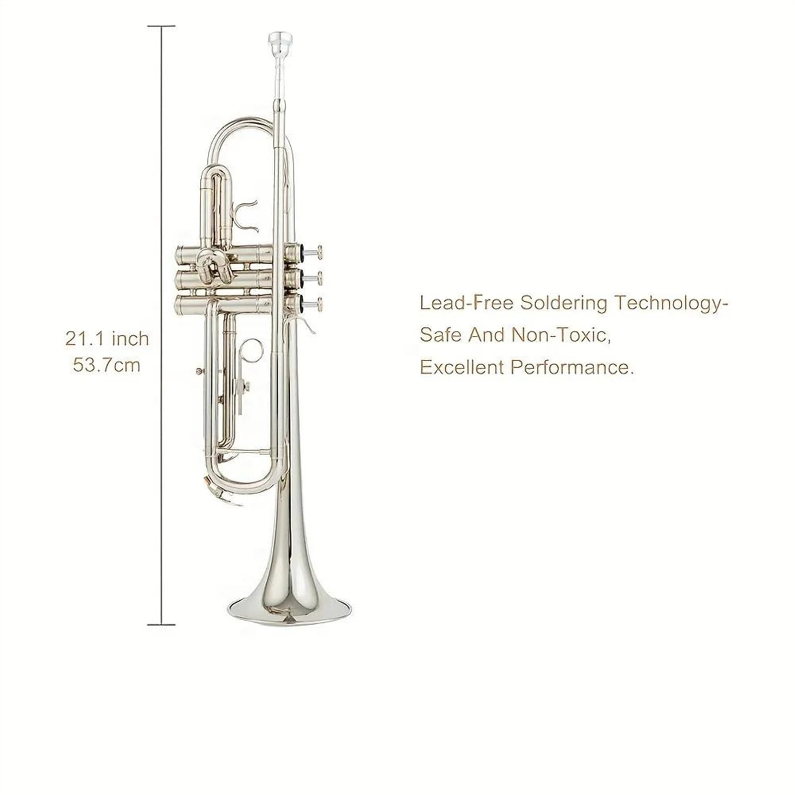 Standard Trompeten Trompete Flach B Messing Vernickelt Professionelle Trompete Instrument Anfänger Standard Trompete