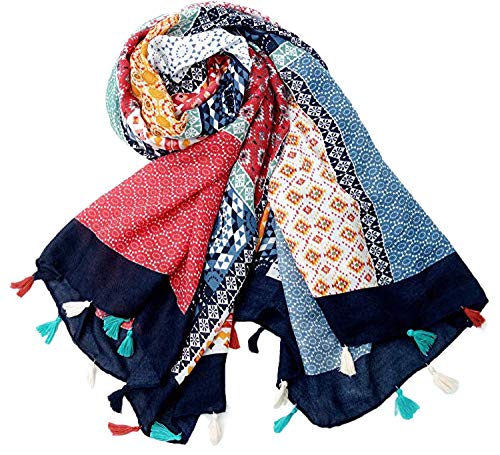 Ahyuan Scarves for Mother's Day Gift Women Large Lightweight Floral Flower Spring Scarf Fashion Wrap Shawls Oversized Shawl Cape3