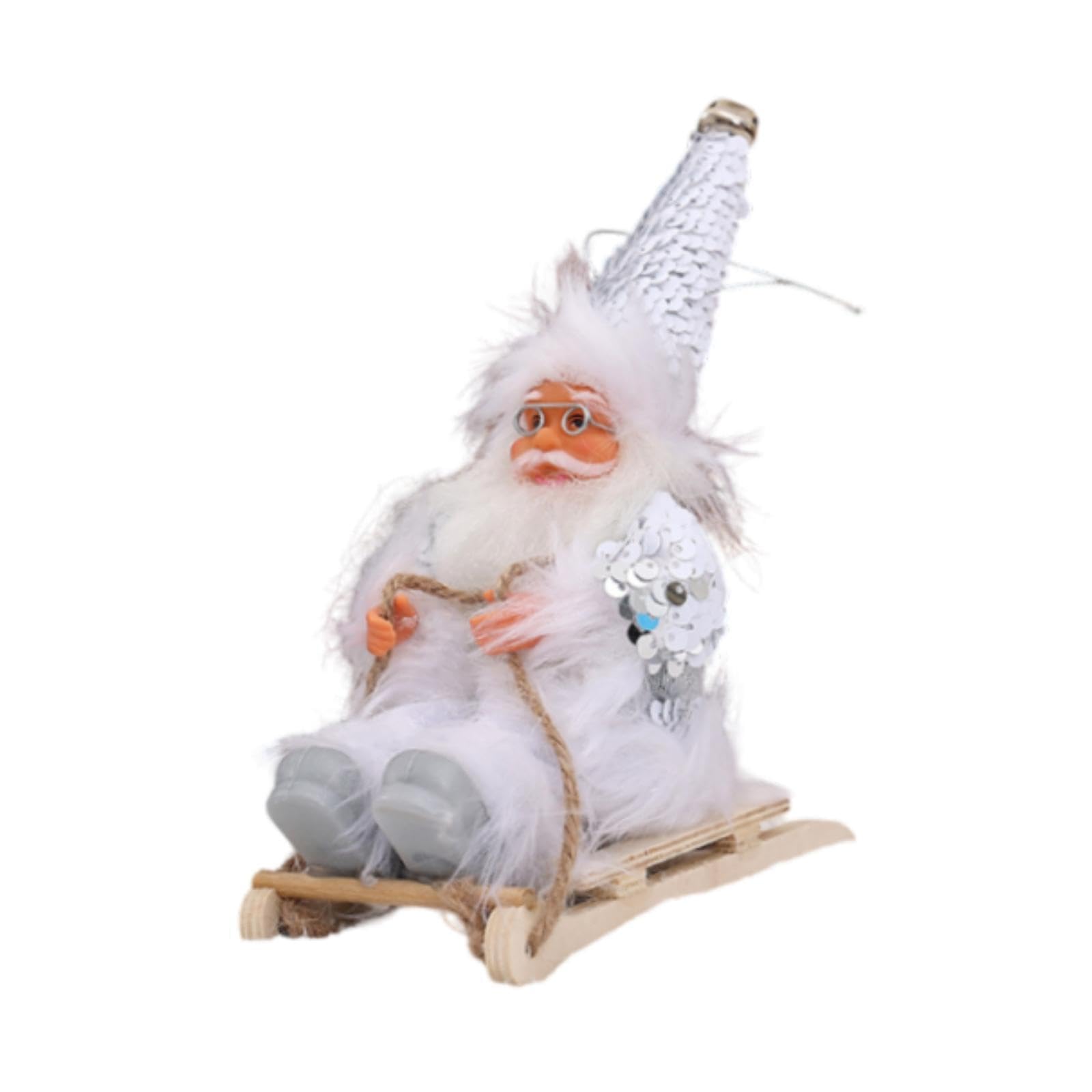KIXZSAZ On Christmas Tree Or In Any Other Place As Christmas Ornament Realistic Santa Claus Figure For Festive Home Decoration Add Charm Anywhere Xmas Santa, White, 6.5x13.5x19cm