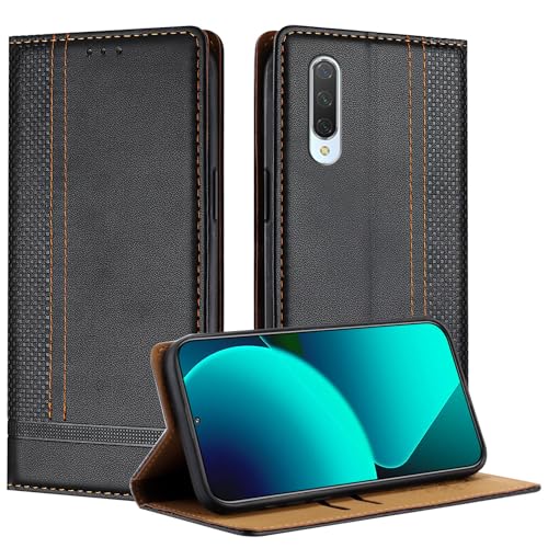 Image of Mo-Beauty for Xiaomi mi CC9 / mi 9 Lite Case, Leather Flip Wallet Cover Compatible with Xiaomi 9 Lite with [Card Slots] [Kickstand] [Magnetic] (Black)