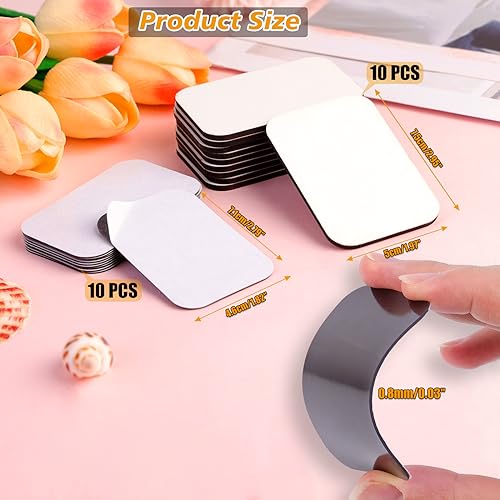 OOTSR 10 Pcs Sublimation Blank Fridge Magnets, DIY Decorative Round Magnets for Whiteboard Office Calendar Kitchen Home Decor - Image 2