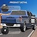 KUIPERAUTO Chrome Rear Step Bumper Assembly Compatible for 2007-2013 Toyota Tundra Pickup with LED Square Light Steel Complete Back Bumpers -WITH Parking Sensor Holes
