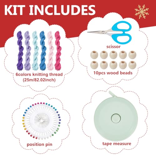 INFUNLY Conjunto de 6 kits de anjo de macramê colorido, kit de anjo de macramê colorido com vídeo de