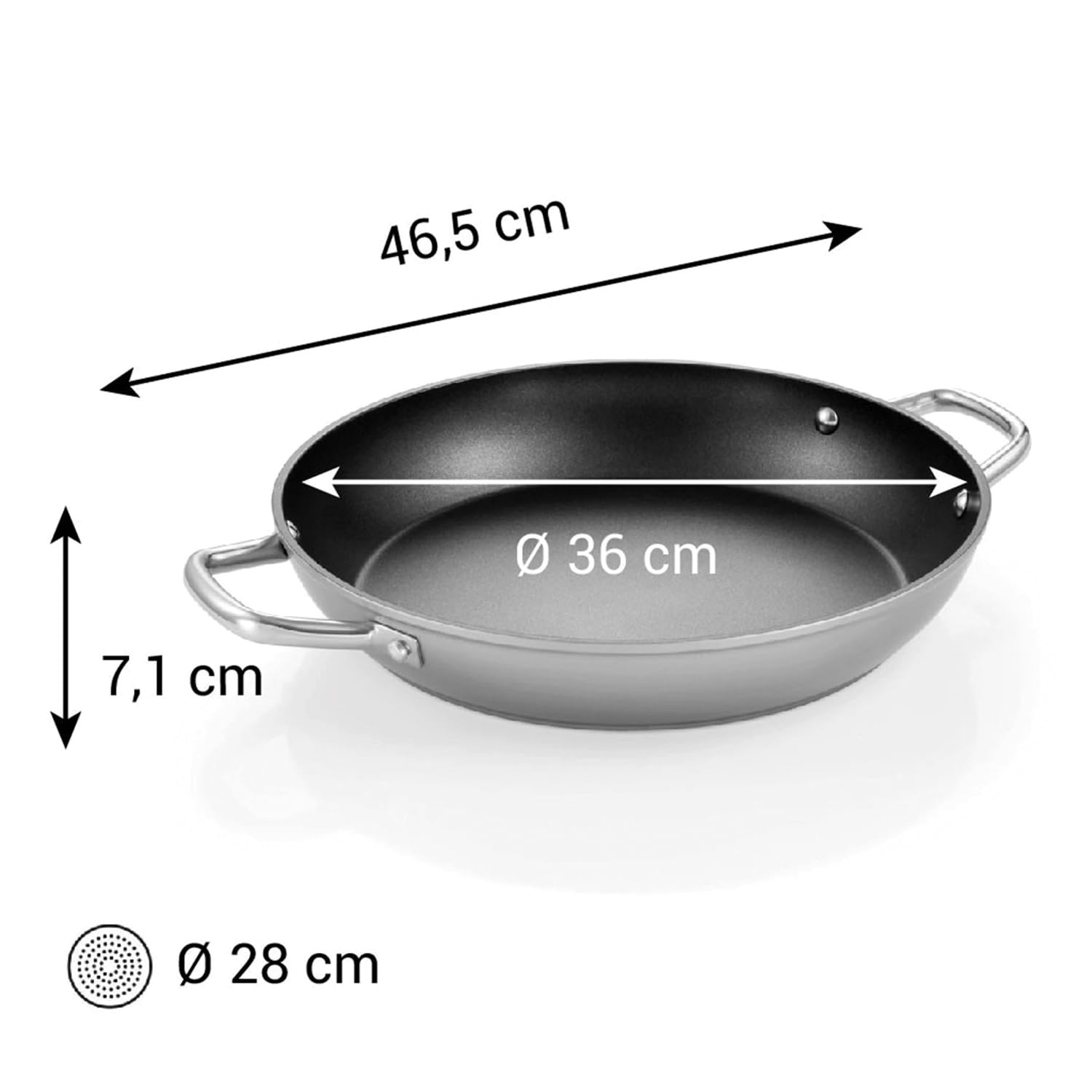 Tescoma 606946 Tegame 2 manici ø36 cm GrandCHEF+