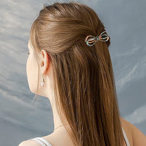 3 Pack Bow Hair Clips Acetate Duckbill Hair Barrettes French Fashion Hollow Bow Hair Pin Hair Accessories For Women Girls (2.5 Inch) #TOP6