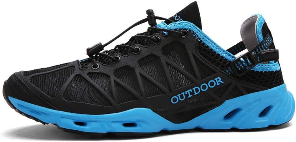 [ランボ] メンズ トレッキングシューズ 防滑 ハイキングシューズ 耐磨耗 登山靴 アウトドア キャンプ シューズ 通気性 くろい