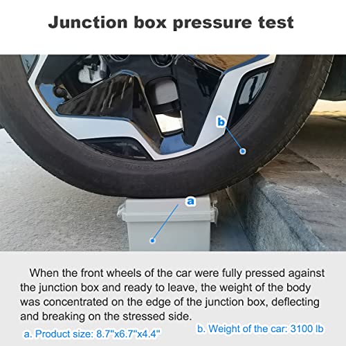 Gitruax Waterproof Electrical Enclosure Box 5.9"X3.9"X2.8"T Outdoor Junction Box Plastic Abs And Transparent Lid Of The Project Box-Grey #TOP4