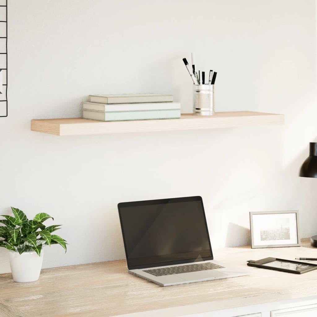 Estantería flotante de madera con chapa de roble, 90 x 23,5 x 4 cm, con soporte invisible, soporta hasta 10 kg, para salón, cocina, baño y dormitorio