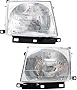 Garage-Pro Aftermarket Head lamp Compatible with 1997-2000 Toyota Tacoma Assembly Halogen Composite Type 2WD/(1998-2000 4WD) Passenger and Driver Side
