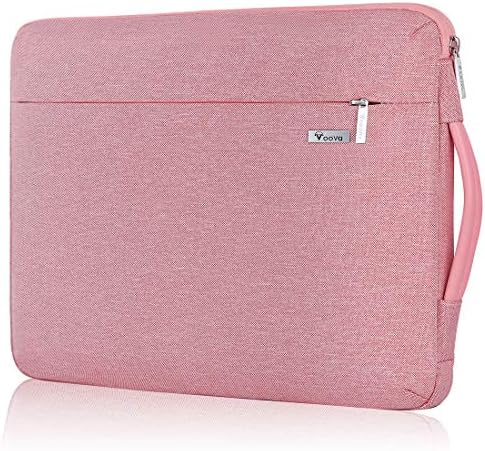 Voova 360° Protective Laptop Sleeve Case 11 11.6 12 inch, Waterproof Computer Cover Bag Compatible Surface Pro 7 8/Laptop Go 2 3, MacBook Air 11, Chromebook, 12.5" Asus Acer Hp Tablet-Black