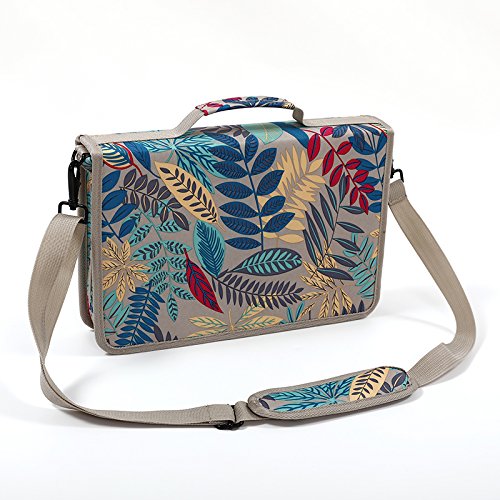 Shulaner 160 Slots Pencil Case Leaves Print Colored Pencils Holder Large Capacity Portable Pencil Bag Organizer