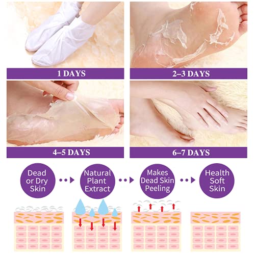 5 Pack Foot Peel Mask, 2021 Newest & Effective Exfoliating Foot Mask for Callus and Dry Dead Skin,Foot Mask for Dry… - Image 5