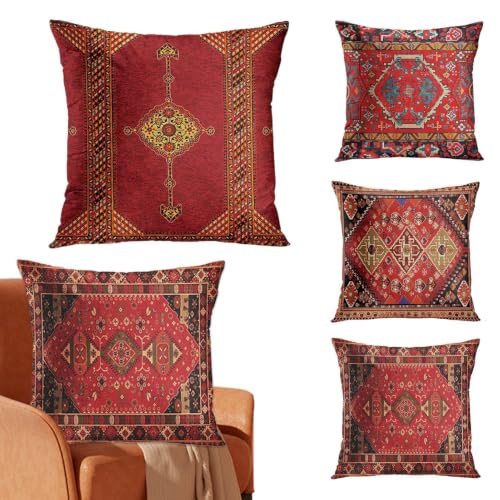 Housse de coussin bohème ethnique rétro pour décoration de canapé salon