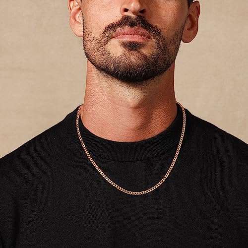 Gold Cross Chain Necklaces For Men, Gold Cross Pendant Necklace For Men Stainless Steel Cuban Link Chains Mens Chain Necklaces Cross Chain Necklace For Men Boys Valentine's Day Gifts For Men 20 Inch #TOP5