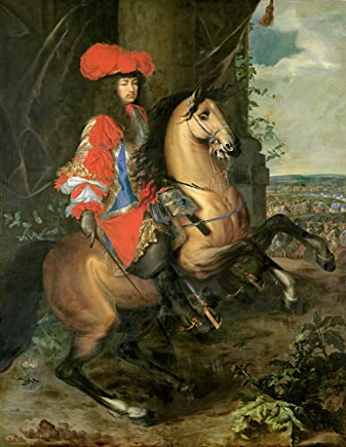 Charles Le Brun portrait équestre de Louis XIV : sublimez votre salon 60x90cm