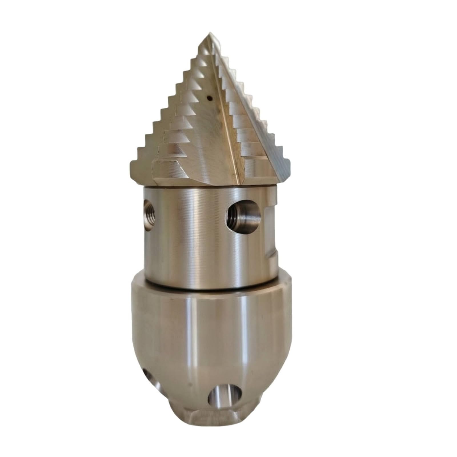 Ugello Rotante Alta Pressione Durevole Ugello in Acciaio Inox con Inserto in Ceramica Compatto per Autospurghi, Pulizia Fognature, G3/4