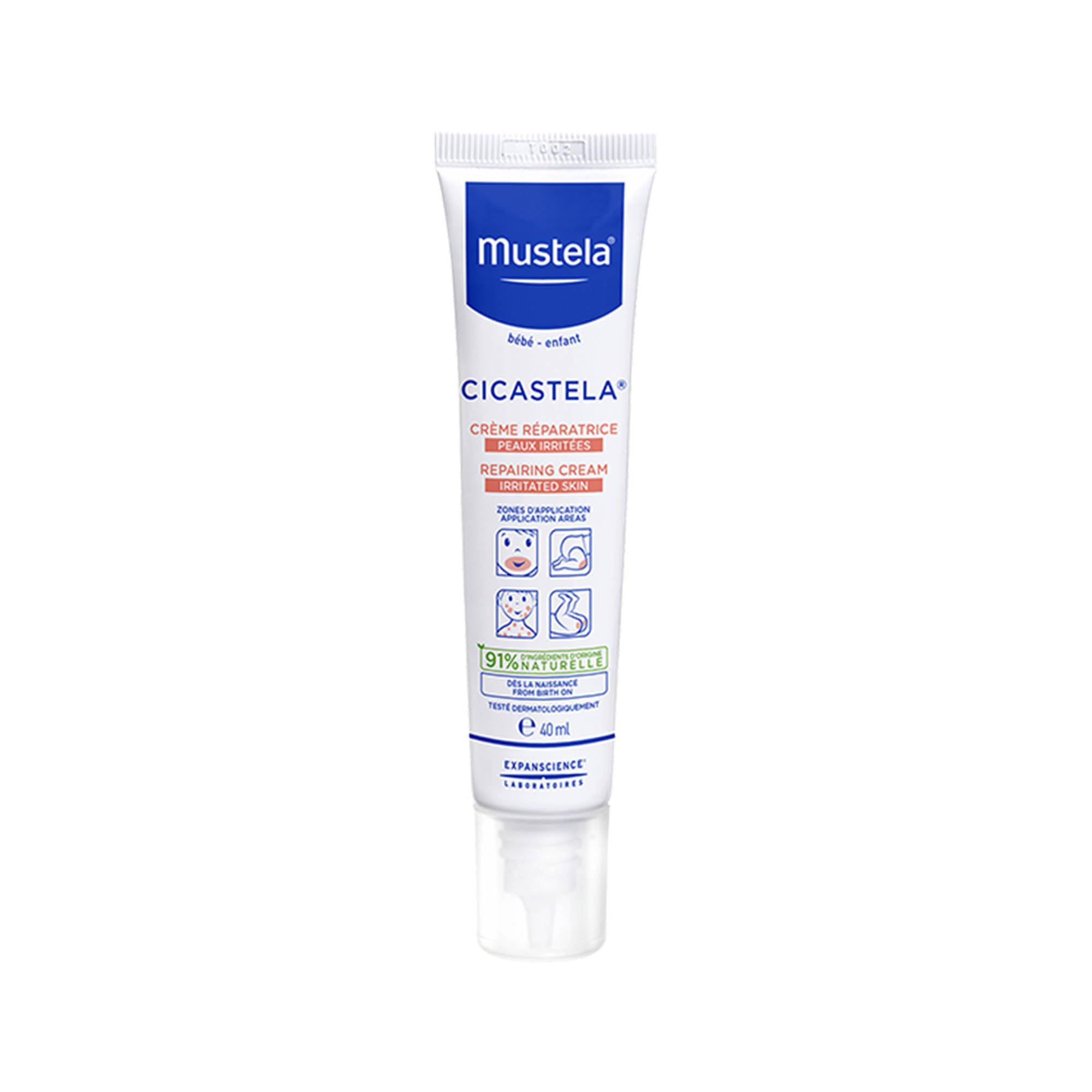 Mustela Cicastela Crema Riparatrice 40ml Viso Corpo Neonati Pelle Arrossata Graffi Varicella