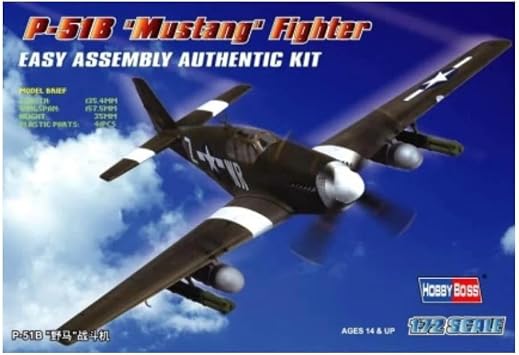 Hobbyboss 172 Scale P-51B Mustang Diecast Model Kit