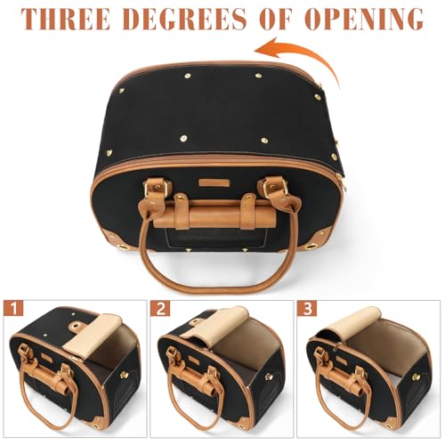Image of Dog Carrier Purse, Pet Carrier, Foldable Waterproof Premium Nylon Pet Travel Portable Bag Carrier for Cat and Small Dog Home /Outdoor Medium Black