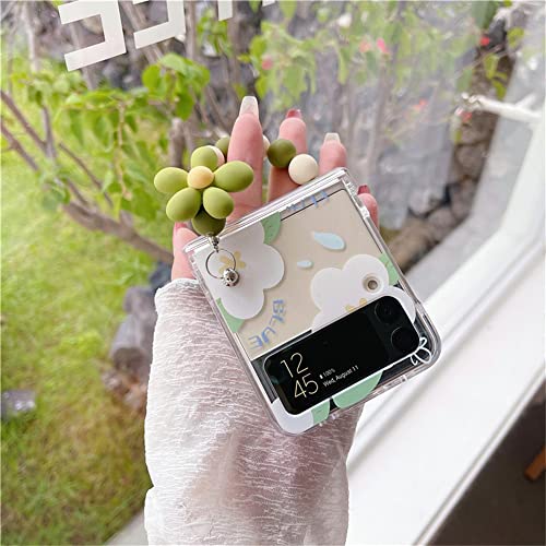 Coque antichoc Samsung Z Flip 4 avec bracelet perle fleur - 2