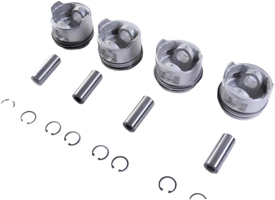 4 Sets Engine Piston and Ring Kit for 2.8L 3L Diesel Engines Compatible with Hiace 1989-1998