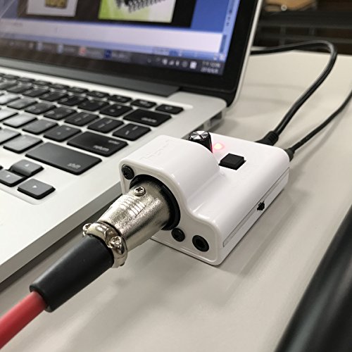 Maker Hart Just Mic Power - Mini Preamp for Providing Phantom Power to Condenser and Electret Microphones | XLR, 1/8" Input + 1/8" Output