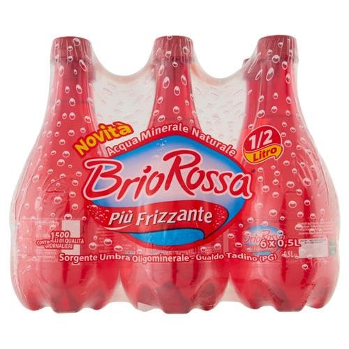 Acqua Brio Rossa Più Frizzante Gualdo Tadino, Formato PET, 24 Bottiglie da 50cl