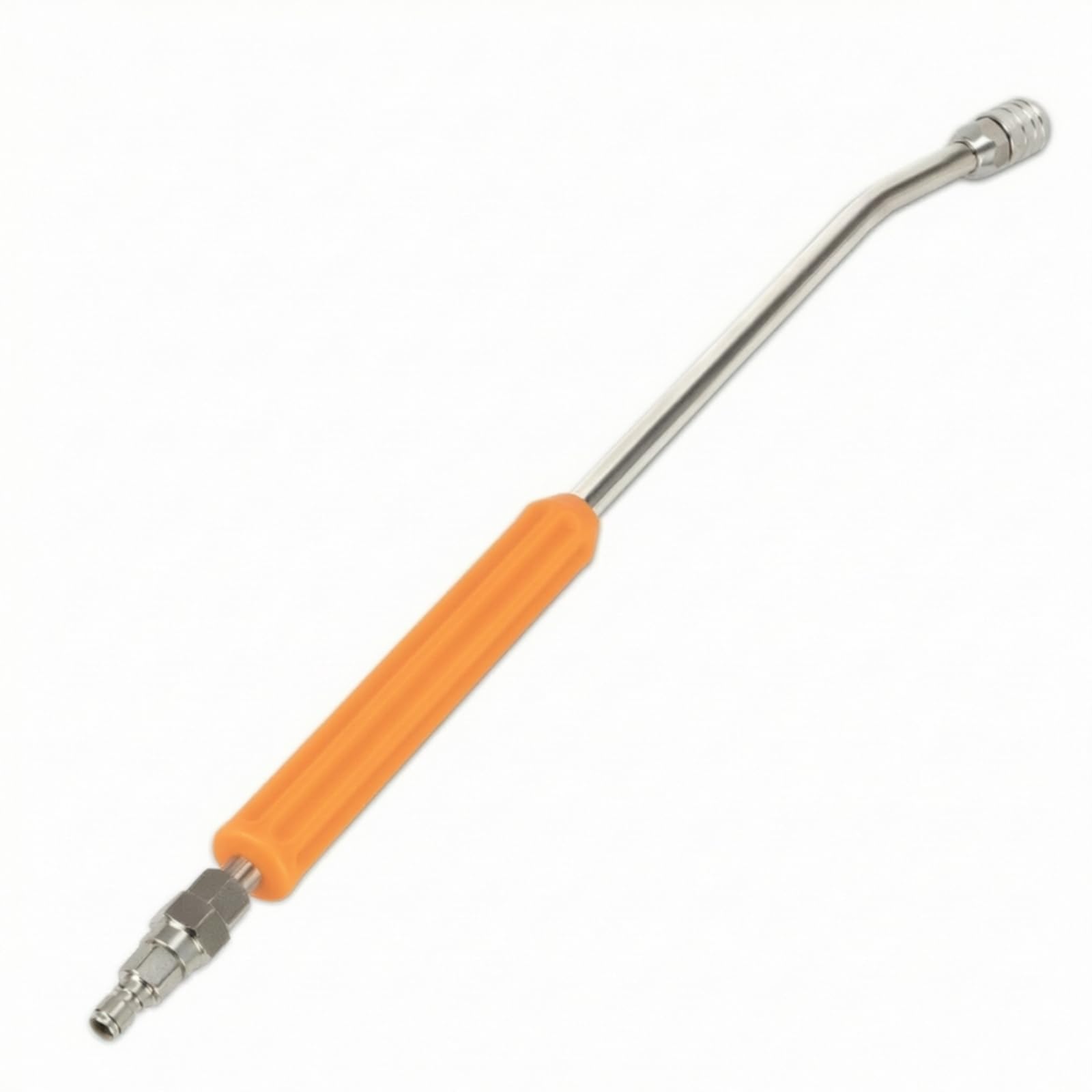 KESOTO Buse d'Extension pour Nettoyeur Haute Pression Rallonge Lance Embout Adaptateur INOX 40 Cm Attache Rapide M14 Manche avec Gaine pour Contrôle Sûr, Orange, 60 Cm
